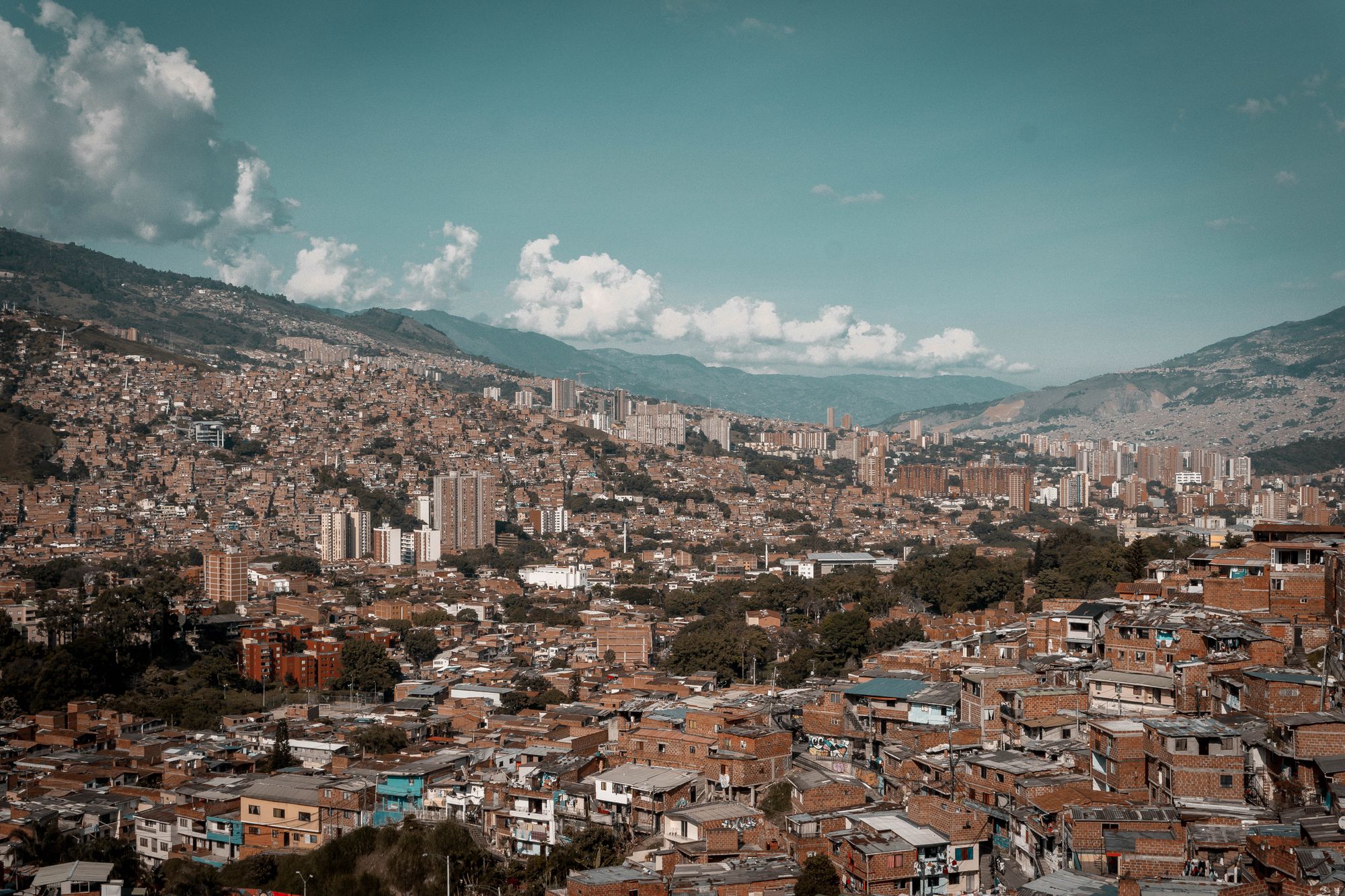 Vista aérea de Medellín